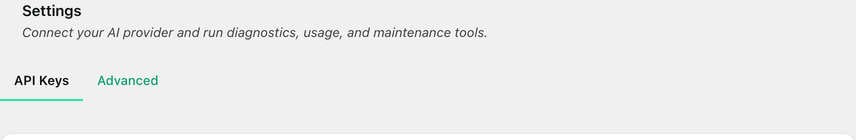 The Settings tab in RankReady with its sub-tabs for API Keys, Cloudflare and Advanced.