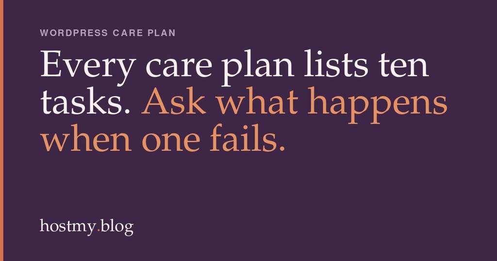 wordpress care plan